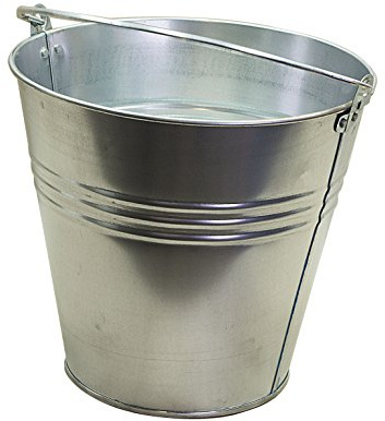 UNUS Zinkeimer Metalleimer als Übertopf für Pflanzen, 12L | Dekoration & Abfalleimer