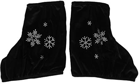 Perfeclan 1 Paar Skate Boots Cover für Eiskunstlauf Überschuhe mit Funkelnden Heißen