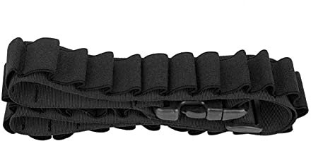 Genericer Shell Belt, Nylon Shotgun Jagd Gauge Shotgun Shell Patronentasche 29 Schuss Munition Bandolier Bullet Belt Bag Shotgun Patronenhalter für Taktische Waffe(Schwarz)