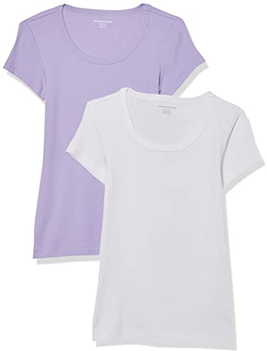 Amazon Essentials Women's Slim-Fit Cap-Sleeve Scoop Neck T-Shirt