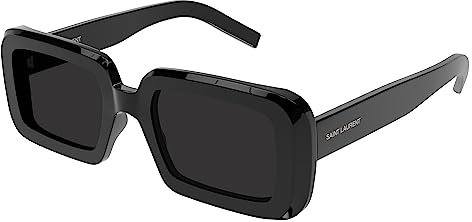 SAINT LAURENT Unisex SL 534 SUNRISE-001 52 AC Sunglasses, Black-Black-Black