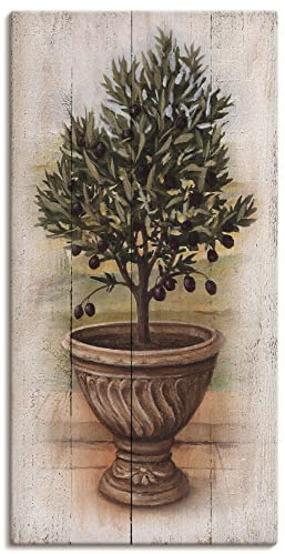 ARTLAND Wanddeko Leinwand Bilder Wandbild 30x60 cm Pflanzen- & Blumen Pflanzen Topfpflanze U0PU