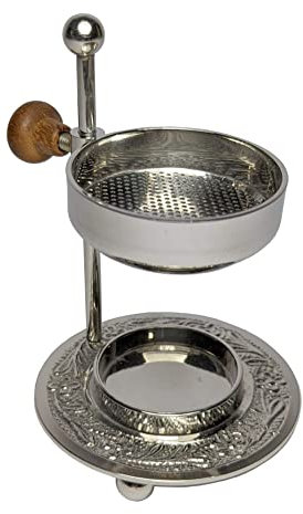 Weihrauch-Brenner aus Nickel, Höhenverstellbar, Silber