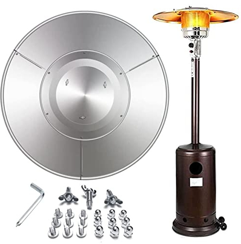 Richolyn Bouclier réflecteur pour Chauffe-terrasse extérieur | pièces Rechange en Aluminium,Bouclier réflecteur Chaleur extérieur pour appareils Chauffage au gaz