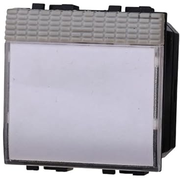 Pulsante Targa Portanome Campanello, Compatibile Con Bticino Living Light, Ocuppa 2 Posti Moduli (Grigio)