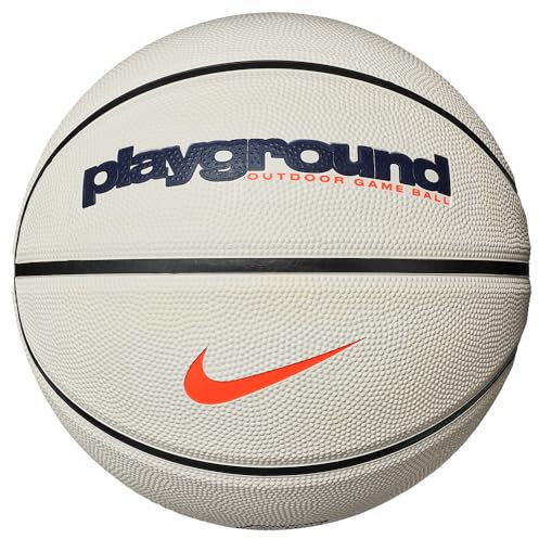 Nike Everyday Playground 8P Graphic Basketball aus Gummi in der Farbe Light Bone/Midnight Navy/Black/total orange, Größe: 7, N.100.4371.063.07