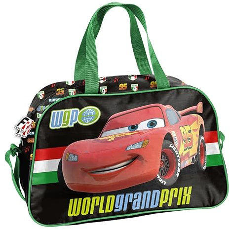 Disney Cars Handtasche Sporttasche Trainingstasche Schultertasche Tasche Reisetasche Sport Bag inkl. leuchtender Anhänger