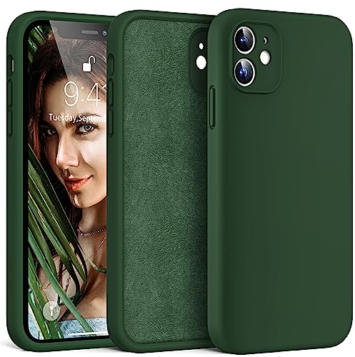 HATOSHI für iPhone 11 Hülle, Silikon Anti-Rutsch Kratzfestes Stoßfest Handyhülle für iPhone 11 Schutzhüll, Alpingrün