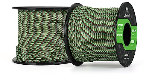 Abma Cord Paracord 100 lbs 2mm 100% Nylon 30M - Neon Green Flame