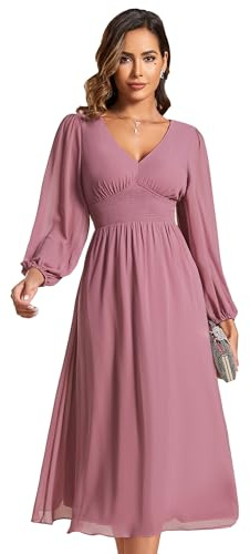 Ever-Pretty Women Dresses Cocktail Long Sleeve for Autumn A-line Party Dresses for Women EG01929