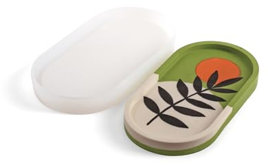Jesmonite Moule en Silicone Coupe Ovale 18 x 9,5 cm