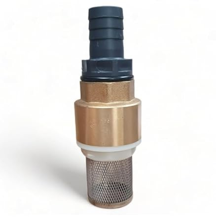 Clapet anti retour en laiton avec crépine et manchette, pour pompe - 3/4 pouce (20 mm)
