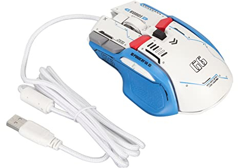 KIMISS Souris de Jeu Filaire, 10 Boutons Macro Programmables 13 12800 DPI Optique Gamer 0 avec Boutons Souris d'Ordinateur USB Ergonomiques Rétroéclairées RVB pour Ordinateur Portable