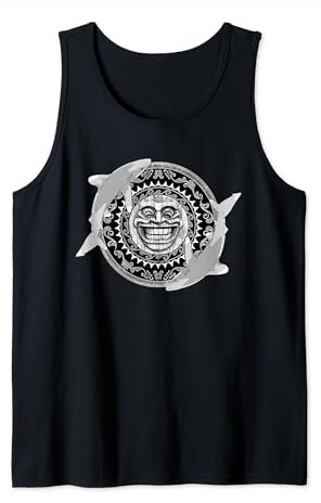 Weißspitzenhochseehai Tiki Totem Tank Top