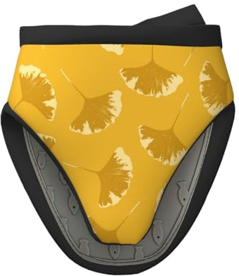 Foglie Di Ginkgo Floreali Su Giallo Ocra, Mini guanti da forno in silicone, guanti da forno da cucina antiscivolo resistenti al calore