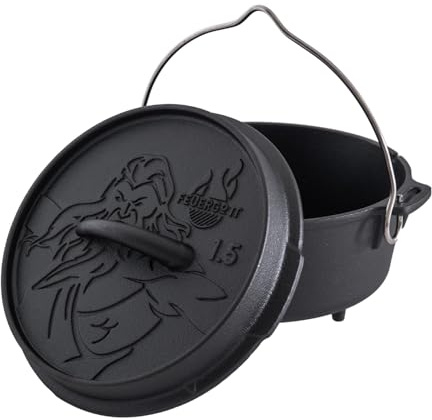 FEUERGOTT 71005 Dutch Oven 1,5 l mit Füßen