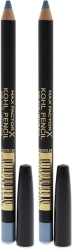 Max Factor Kohl Kajal Blau Ice Blue 60 – Blauer Kajal perfekt für Smokey Eyes – Lidstrich auftragen leicht gemacht – 1 x 4 ml (Packung mit 2)