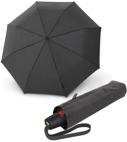 Knirps Regenschirm T.200 Medium Duomatic Melange Black dunkelgrau