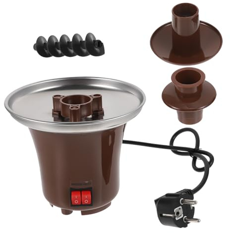 LIGIGWASH Fuente de Chocolate de 3 Niveles en Acero Inoxidable Marrón, Fácil de Montar Fiestas y Eventos Obsequios