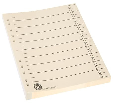 Trennblätter für Ordner A4, 500 Stück, Aktenordner Trennblätter, Register Pappe, Ordner Register Karton, Papierregister