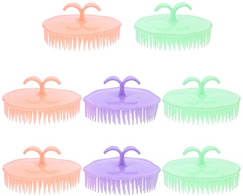 MAGICLULU Cepillo Masajeador de Cuero Cabelludo Rosa 8 Piezas Limpieza Profunda y Masaje Relajante para Cabello y Cuero Cabelludo Estilo Aleatorio