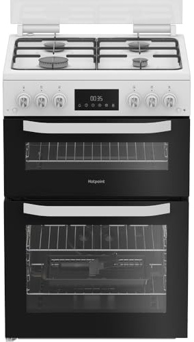 Hotpoint HTG6GDCW 60cm wide Single Oven Gas Cooker - White
