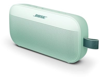 Bose SoundLink Flex (2.ª Gen.), Altavoz portátil inalámbrico con Bluetooth pequeño y Potente para Fiestas al Aire Libre, 12 h de autonomía, IP67, Rocío de Menta - Edición Limitada