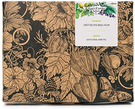Exotic Basil Varieties - Seed kit Gift Box with 3 Asian Basil Varieties with Exceptional Aromas