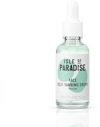 Isle of Paradise Selbstbräuner-Tropfen (30 ml), mittel, zum Hinzufügen zu den eigenen Hautpflegeprodukten, natürliche Inhaltsstoffe, vegan