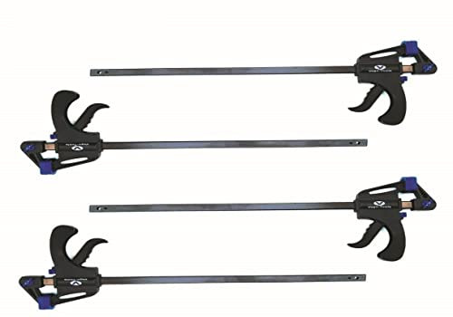 Vago-Tools Einhandzwinge 300/450mm Set 4 tlg Schnellspannzwingen Schwarz
