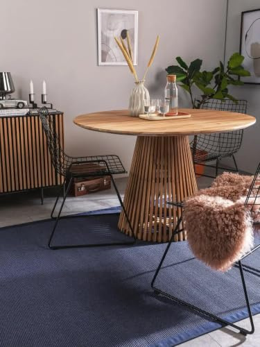 benuta Nest Sisal Naturfaser Teppich Sana - Blau 160x230 cm - Robuster Teppich für Esszimmer & Wohnzimmer - 100% Sisal Naturfaser - Zeitloses Design