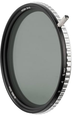 NiSi 49mm True Color Variabler ND Filter 1-5 Blenden VND Vario-ND | ND2-ND32 (ND0.3-ND1.5) Neutral Graufilter, Optisches Glas mit Multi-Nano-Beschichtung