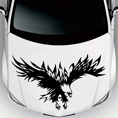LSGGTIM Adler Motorhauben Aufkleber, Fliegender Adler Auto Aufkleber für Auto Karosserie Persönlichkeit Haubenaufkleber Selbstklebend Vinyl Aufkleber 3D Adler wasserdichte Auto Aufkleber, 80cmx50cm