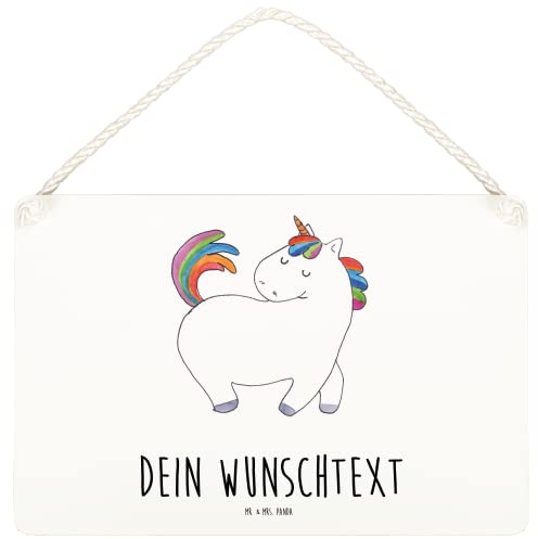 Mr. & Mrs. Panda Haustürschild personalisiert Einhorn Stolzieren DIN A6 - Personalisierte Geschenke, Türschilder mit Namen, Pferd, Anders, Namensschilder, Personalisiertes Schild, Einhörner, Geschenk