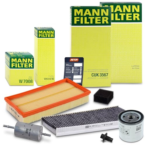 MANN-FILTER Inspektionspaket Filterset 1x Ölfilter, 1x Luftfilter, 1x | Kompatibel mit: FORD FOCUS I, FOCUS I Stufenheck, FOCUS I Turnier