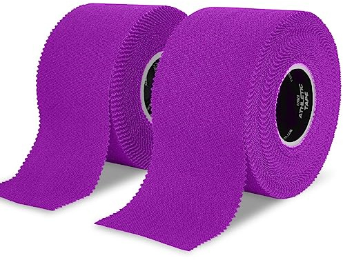 Meister Elite Ruban Athlétique - Ruban de Sport Respirant à Haute Adhérence - Lot de 2 Rouleaux - Violet