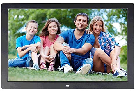 Spacmirrors 13 Inch Digital Photo Frame Led Display Hdmi Advertising Machine Multi-Function Slideshow Mp3/Mp4 Player With Display Stand Wedding Gift (Black)