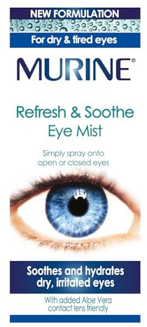 Murine Refresh & Soothe Eye Mist That Soothe, Hydrate and Refresh Dry or Irritated Eyes, New Formulation,10ml
