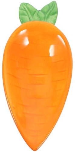 Amosfun Ostern-Karotten-Teller Aus Keramik Für Süßigkeiten Snacks Vorspeisenteller Frühlingsparty Dessertteller Süßigkeiten- -Teller Servierplatte Osterparty Esstisch-Dekoration