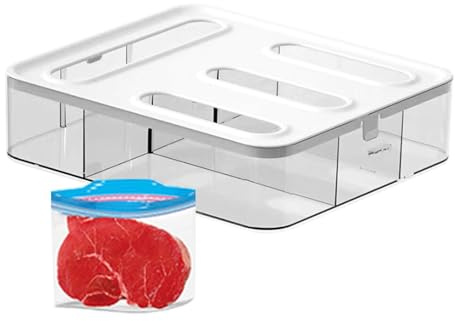 Clear Ziplock Bag Storage Dispenser - Kitchen Food Bag Storage Organizer, Ziplock Bag Storage Organizer, Compatible With Gallon, Quart, Sandwich And Snack Variety Size Bags 31.5×27.8×8.2cm