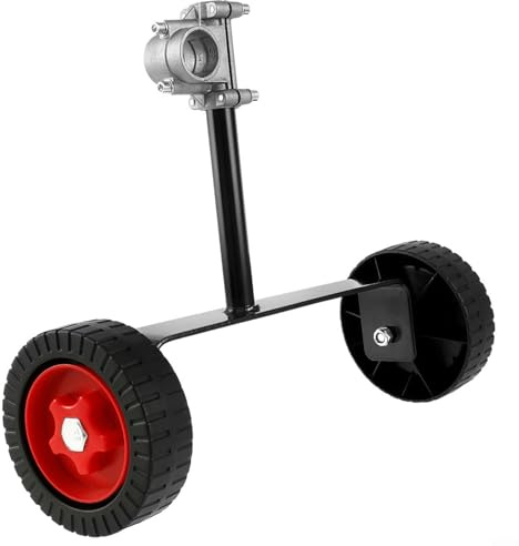 Ruota per decespugliatore, ruote di supporto regolabili, ruote ausiliarie, attacco per tosaerba, per tagliaerba (26 mm)