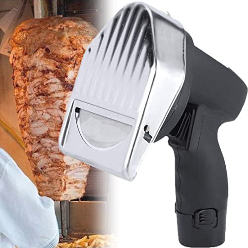 Affettatrice professionale per kebab giroscopico, Shawarma Doner Kebab elettrico, coltello da taglio portatile per kebab a fette giroscopico da 80 W, per tagliare agnello turco kebab tacchino, con fi