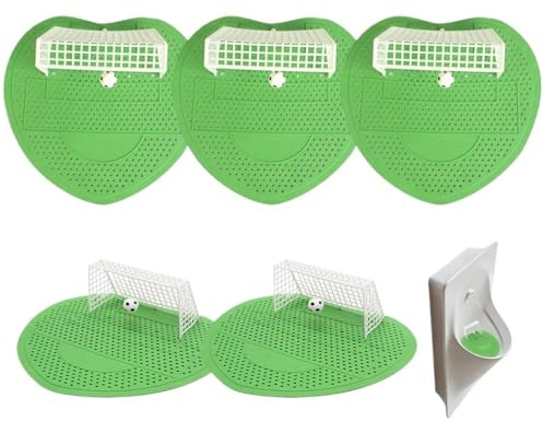 5Pcs Urinal Screen Soccer Goal Filter Anti Odor Cleaner Splash Guards Mats Football Male Toilet Urinal Mats Urinal Sieve Football Male Toilet Cleaner