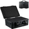 Youyijia Flight Case, Black Lockable Carrying Case for Measurement Instruments, 44x34.5x18cm Portable Aluminium Case Protective Safe Storage Toolbox with Cubed Foam Insert and Lid Foam
