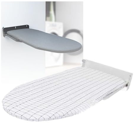 Tabla De Planchar Montada En La Pared, Tabla De Planchar Compacta Plegable Que Ahorra Espacio, Tabla De Planchar De Montaje En Pared For Espacios Pequeños, Guardarropa, Dormitorio, Lavandería(White2)