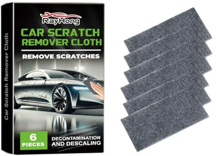 6 Stück Nano Sparkle Tuch Auto Kratzer Entferner, Auto Kratzer Original Nanosparkle Tuch, Nano Magic Cloth Autokratzer Entfer, Einfache Reparatur von Lackkratzern und Wasserflecken