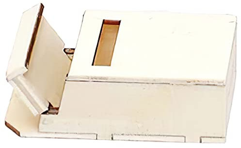Toyvian Mini Boîte aux Lettres Maison Boîte aux Lettres Décorative Bois Petite Maquette de Blanche pour Décoration de Jardin et Jeu Imitation
