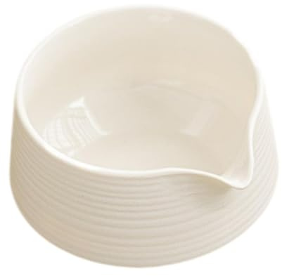 Sharplace Matcha Bowl Chawan -Utensilien zum Mischen mit Ausguss traditioneller Porzellan Tee Schüsselgeschirr für Matcha Latte Tee Liebhaber Familie, Weiß