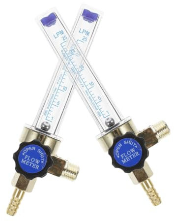 JEWEDECO 2pcs Flow Regulator Argon Regulator Gauge for Flowmeter Tube Carbon Dioxide Flowmeter Portable Gas for Home Use