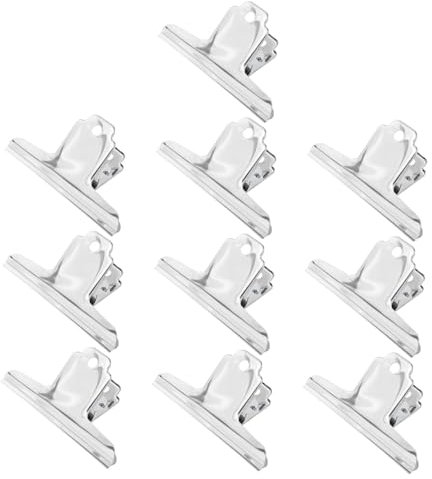 CTIRCHIU 10pièces Clips Métal Antivent pour Vêtements Pince à Linge Inoxydable Fixation Sèche-Linge Résistante Et Pratique Idéale pour Lingerie Serviettes Et Vêtements